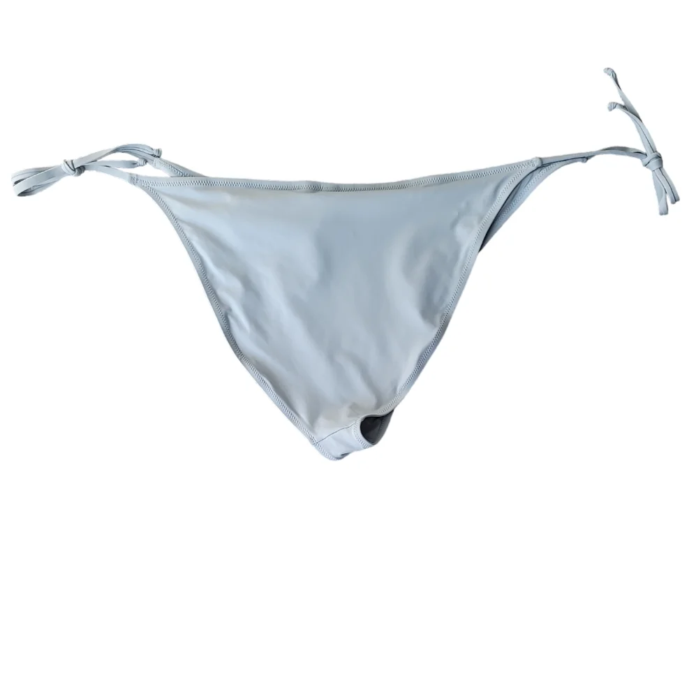 SKIMS Swim Dipped Side Tie Bottoms Size 4X Color Faded Denim NEW